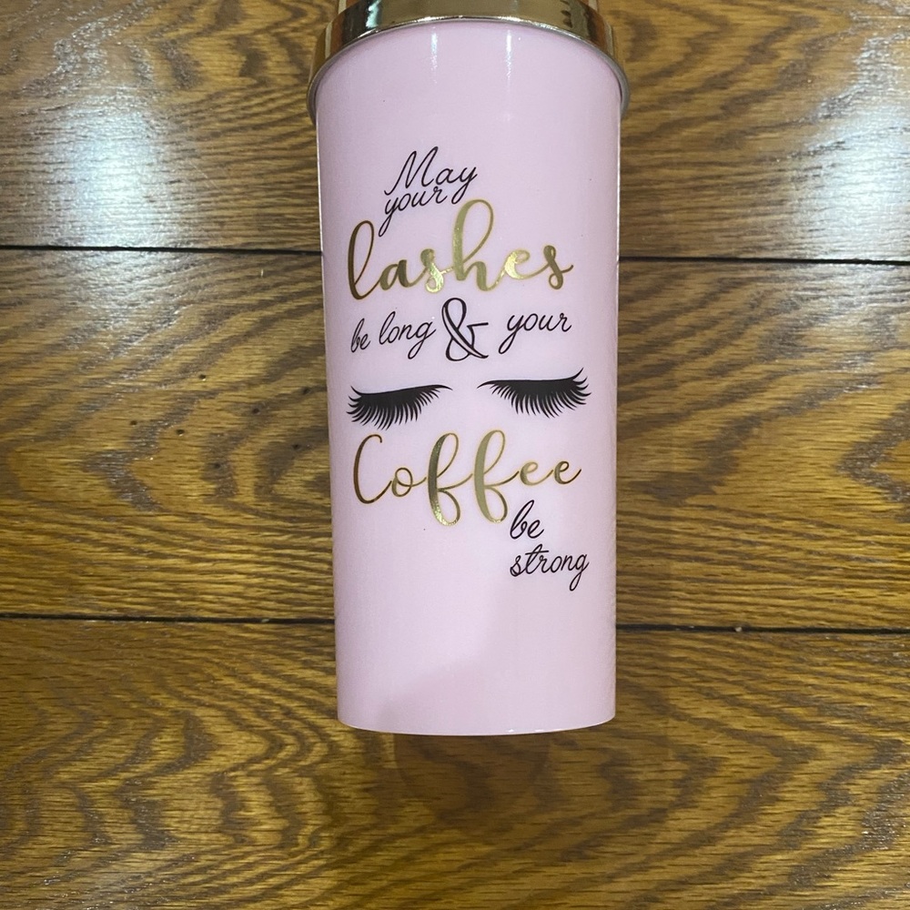 May your lashes be long and your coffee be strong  water bottle.